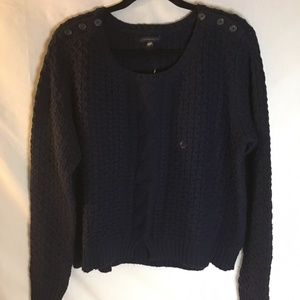 American Eagle Women's Navy Cable Sweater Large